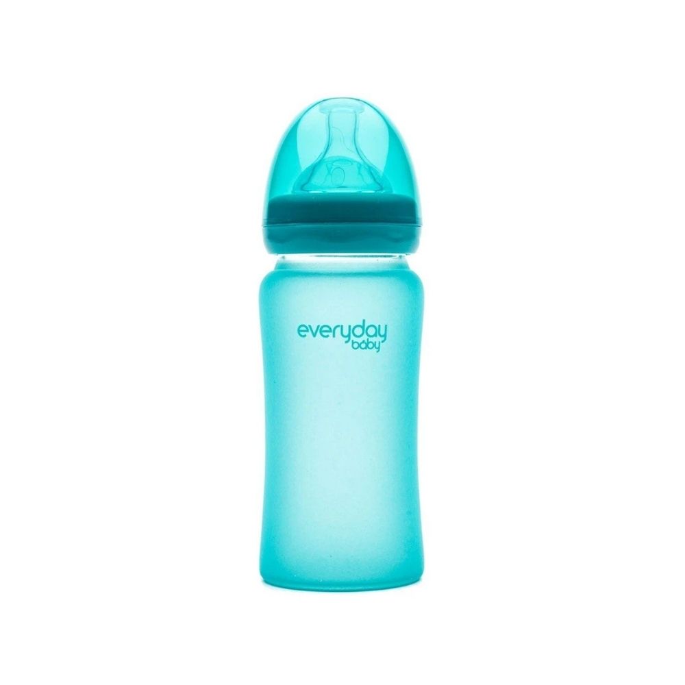 Everyday Baby Glass Heat Sensing Bottle - Turquoise 
